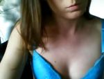 Sie verliert vor der Webcam den sexy blauen BH #9