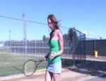 Schokoschwanz bumst weiße Tennis Schülerin #2