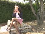 Französisches Girl wartet in Nylons #12