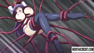 Zeichentrickporno Hentai - Mädchen werden von Tentakeln und Monstern gefickt #11
