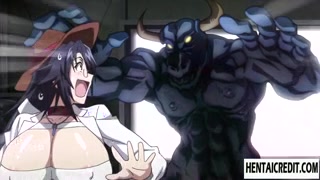 Zeichentrickporno Hentai - Mädchen werden von Tentakeln und Monstern gefickt #15