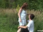 Geiles Girl mit dicken Titten draußen gefickt #1