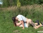 Geiles Girl mit dicken Titten draußen gefickt #13