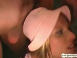 Deutsche Blondine Andrea Parker in einem Gangbang gefickt und vollgespritzt #11