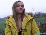Blondes Girl wird zum Sex für Geld überredet #13