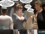 3D-Comic: Clara Ravens mit großen Brüsten. Episode 3 #1