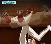 Ryu di Street Fighter in una parodia hentai gay